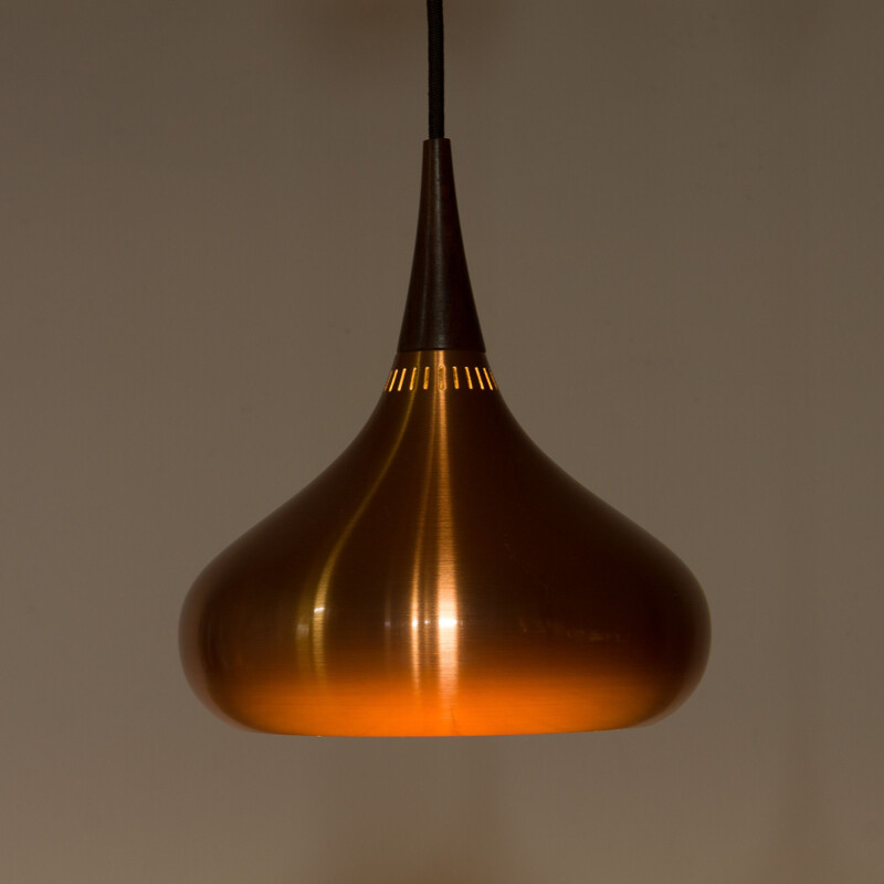 Vintage Copper Orient Hanging pendant Lamp by Jo Hammerborg for Fog & Morup