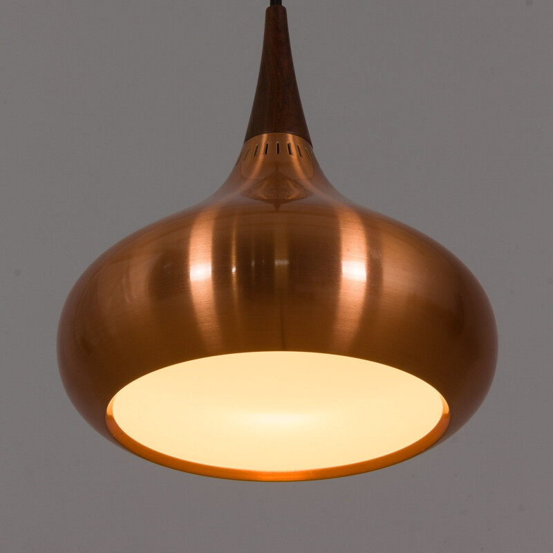 Vintage Copper Orient Hanging pendant Lamp by Jo Hammerborg for Fog & Morup