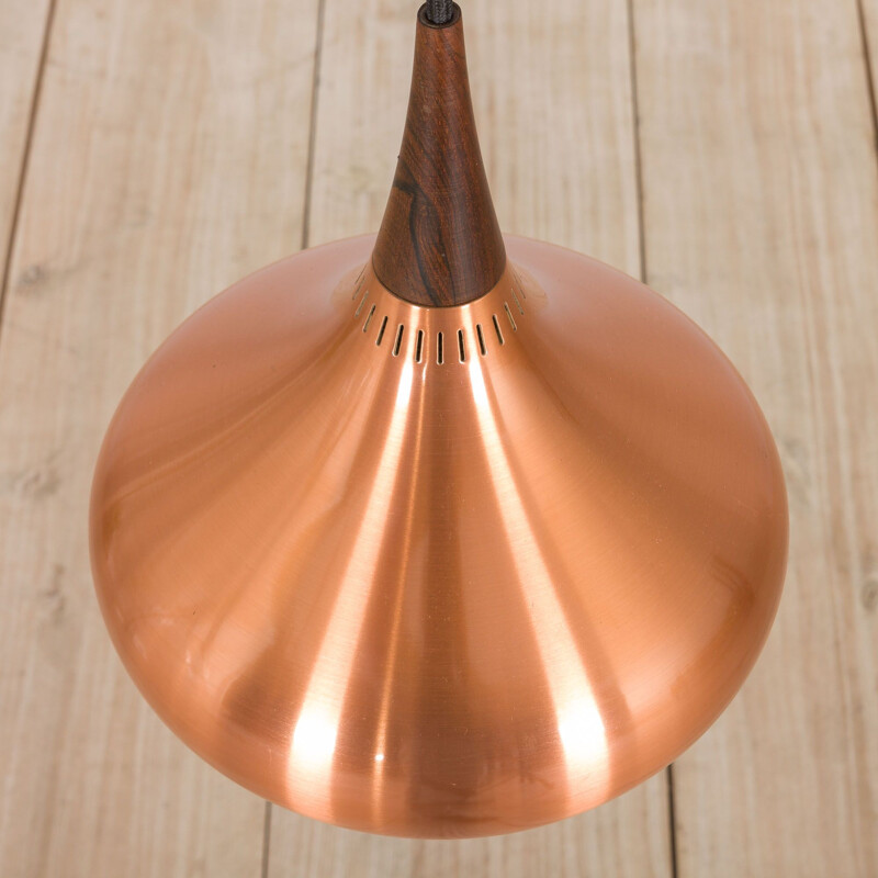 Vintage Copper Orient Hanging pendant Lamp by Jo Hammerborg for Fog & Morup