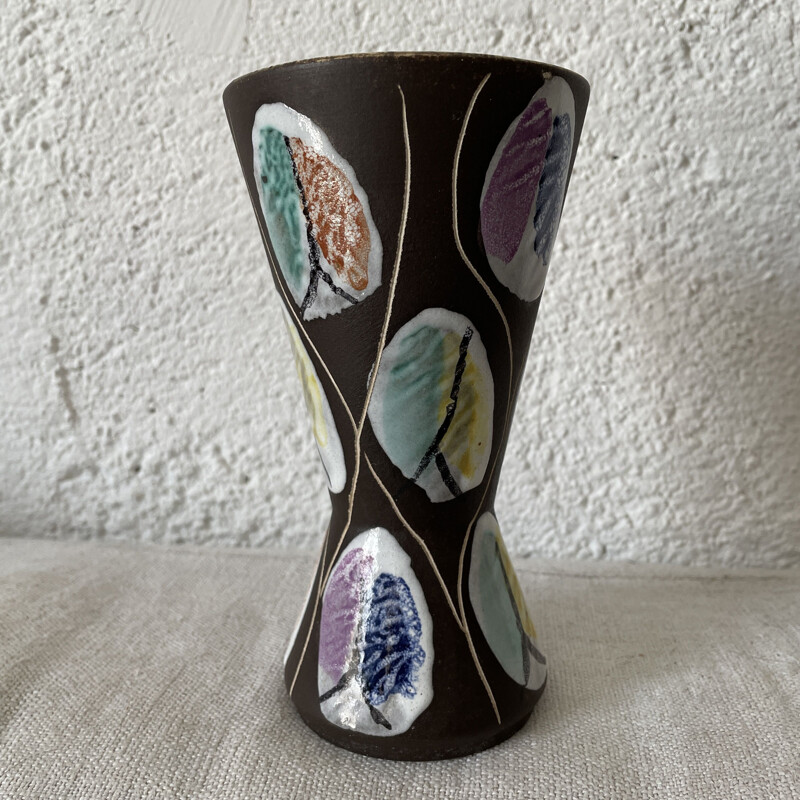 Vintage Diabolo ceramic design vase, 1970