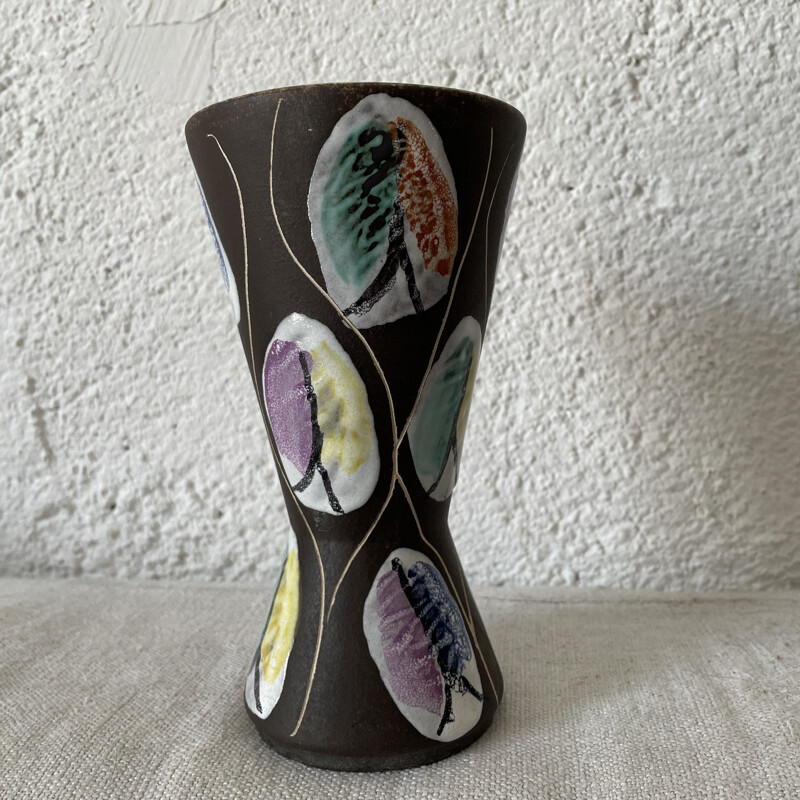 Vintage Diabolo ceramic design vase, 1970