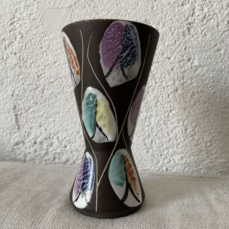 Vintage Diabolo ceramic design vase, 1970