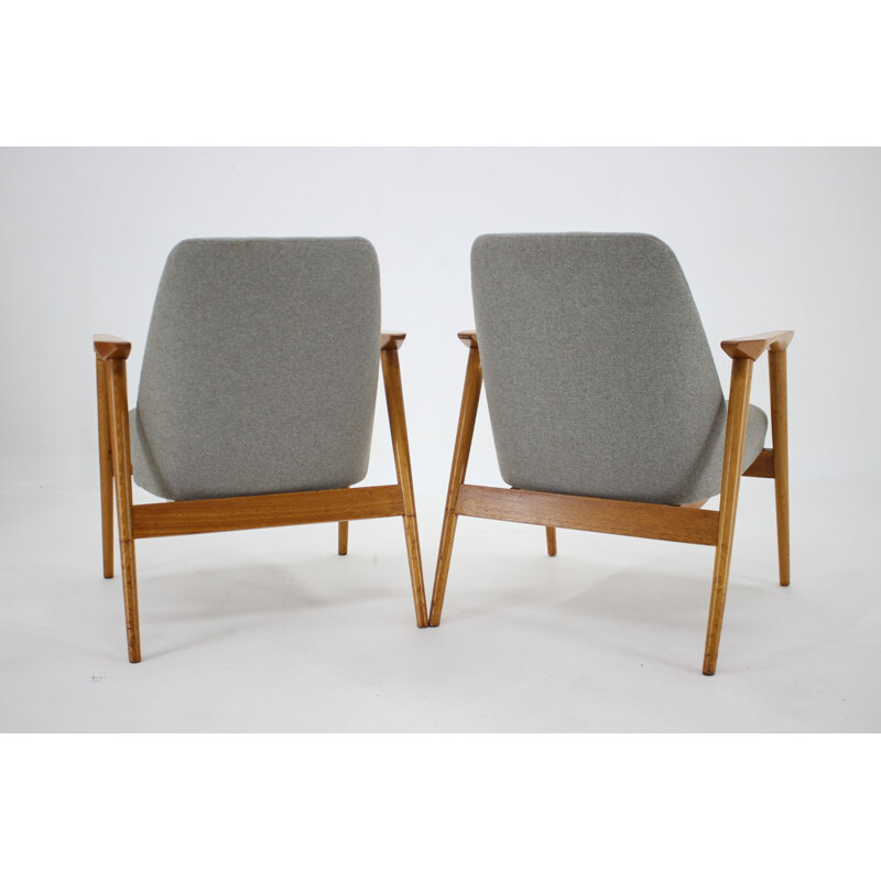 Pair of vintage armchairs by Miroslav Navratil, Czechoslovakia 1960s