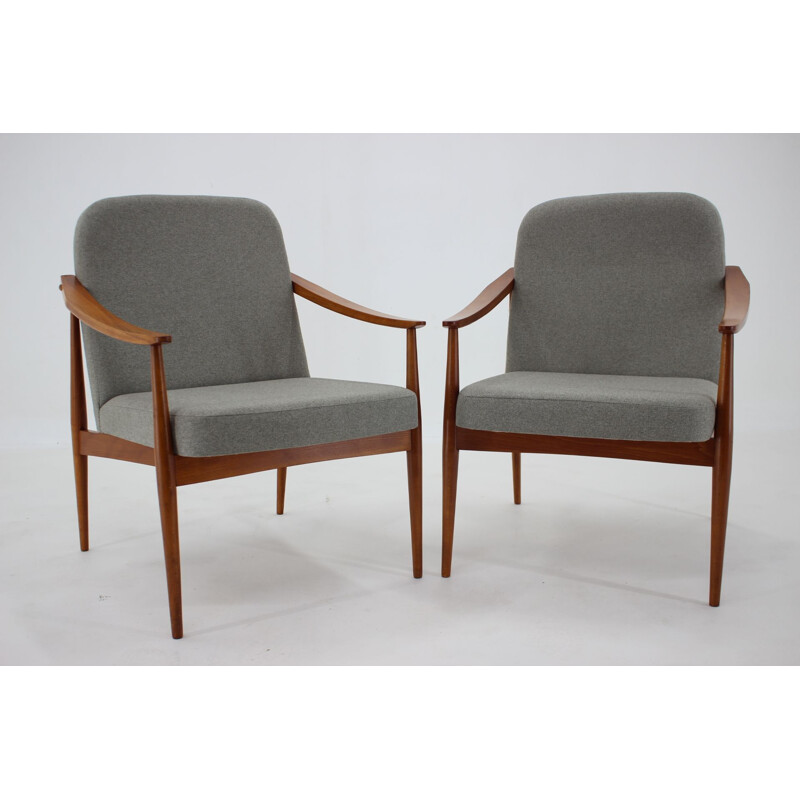 Paire de fauteuils vintage par Miroslav Navratil, Tchécoslovaquie 1960