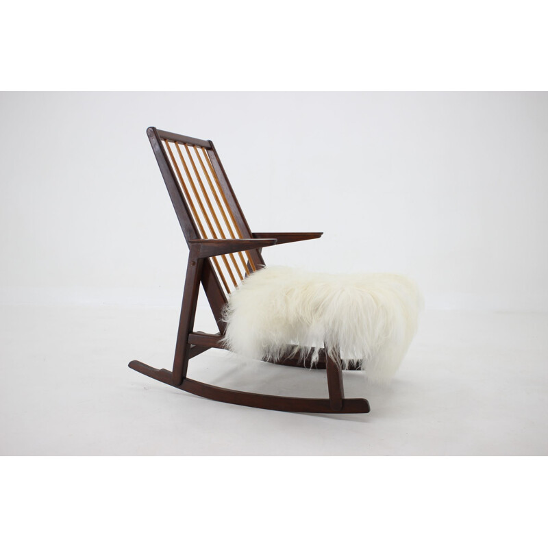 Vintage rocking chair by ULUV, Czechoslovakia 1960s