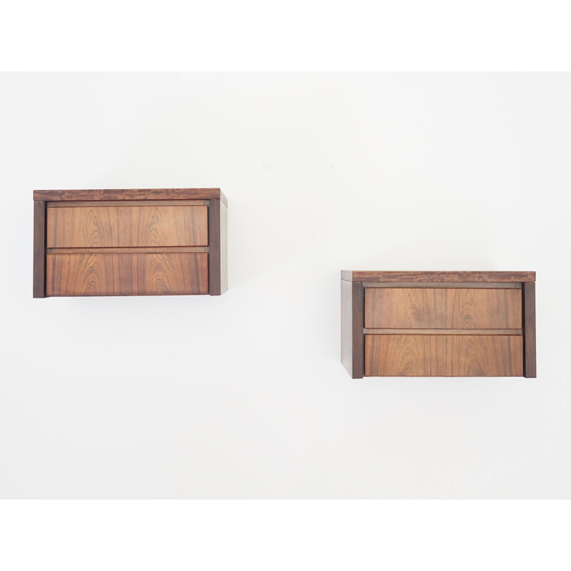 Set of two rosewood wall units danish design, Denmark 1960s