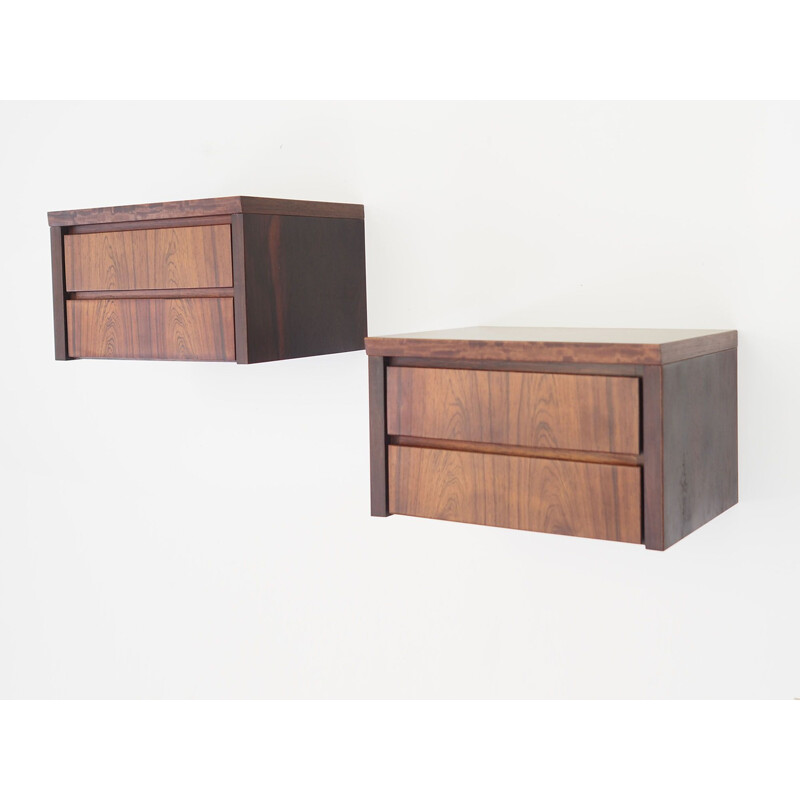 Set of two rosewood wall units danish design, Denmark 1960s