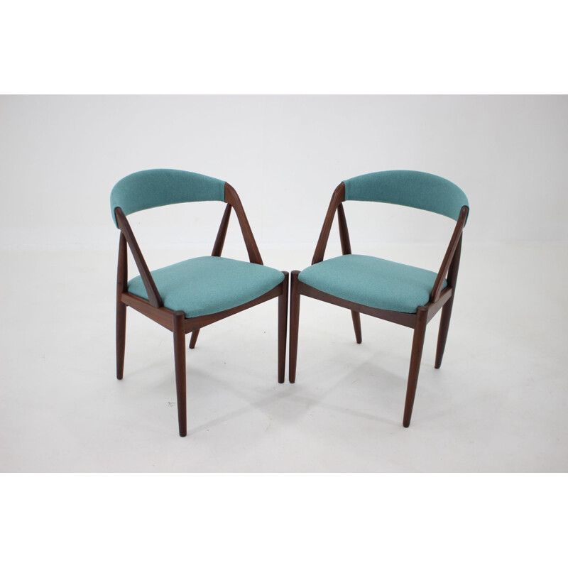 Ensemble de 4 chaises vintage en teck model 31 par Kai Kristiansen pour Shou Andersen, Danemark 1960