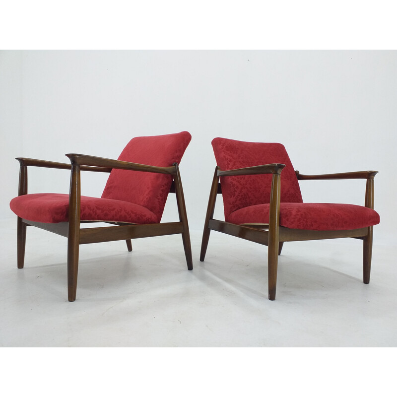 Paar vintage fauteuils van Edmund Homa, 1960