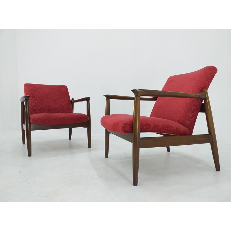 Pair of vintage armchairs by Edmund Homa, 1960