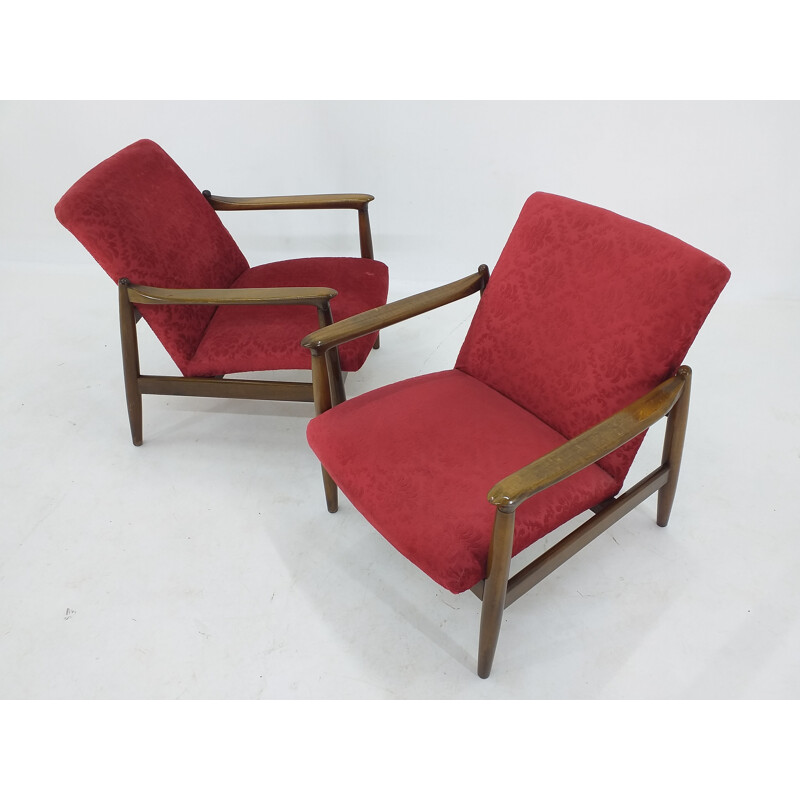 Pair of vintage armchairs by Edmund Homa, 1960