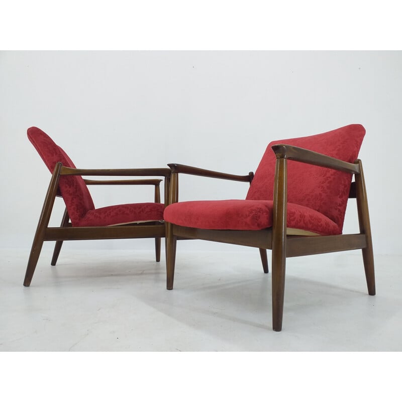 Coppia di poltrone vintage di Edmund Homa, 1960