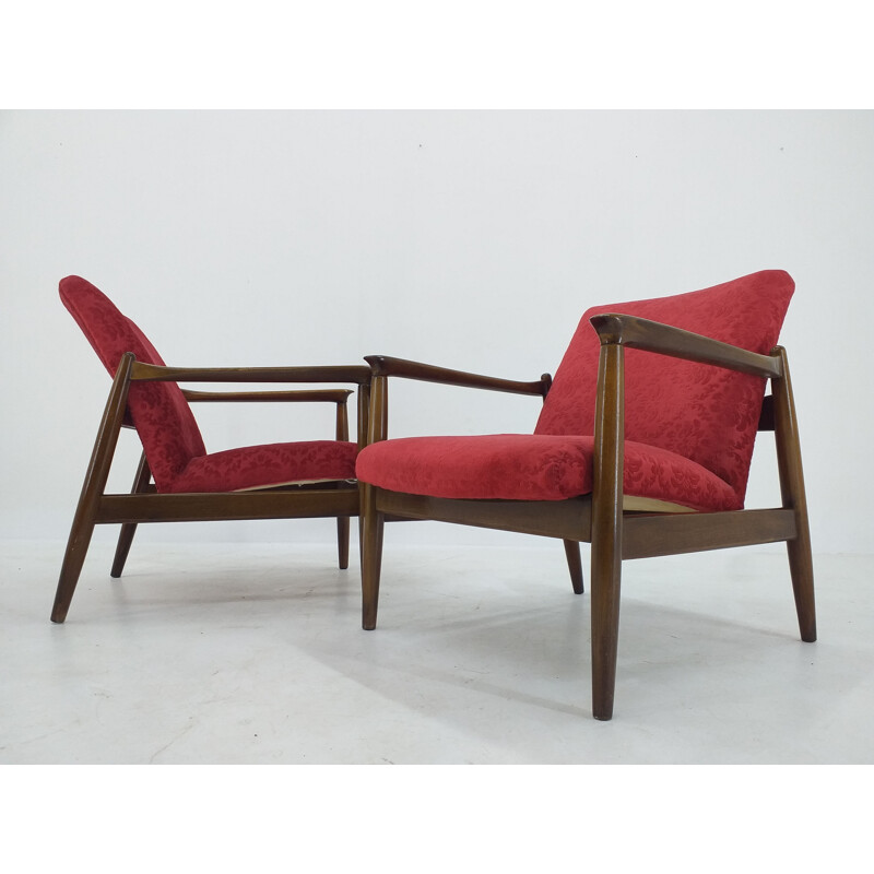 Pareja de sillones vintage de Edmund Homa, 1960