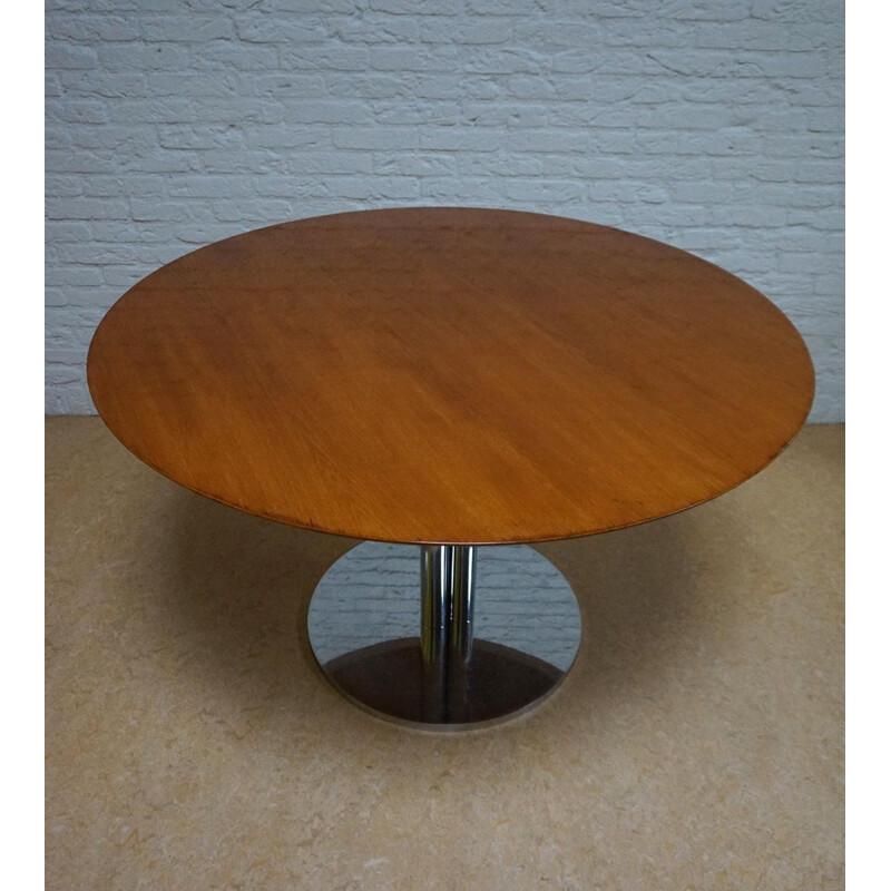 Mid-century modern round table by Florence for Knoll International Kiga S.p.A, 1960s
