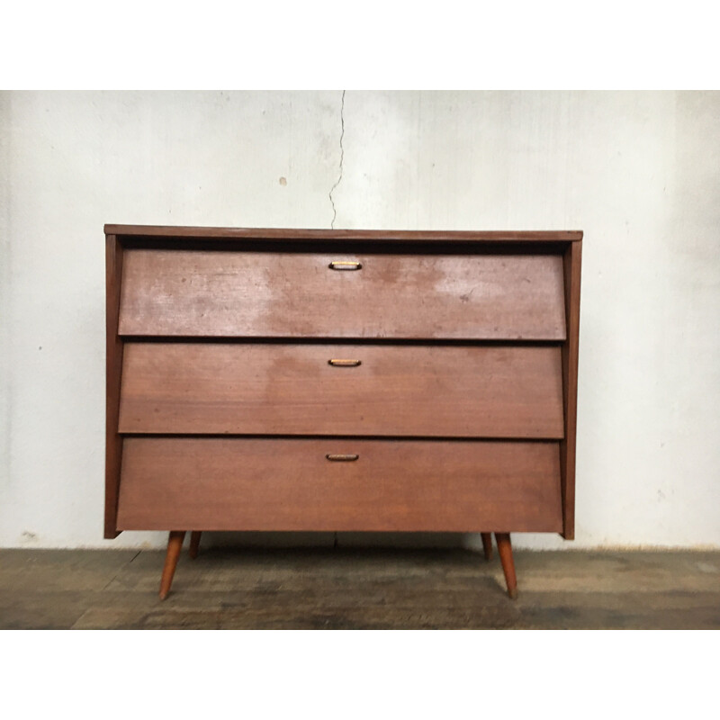 Vintage single colour chest of drawers, 1950