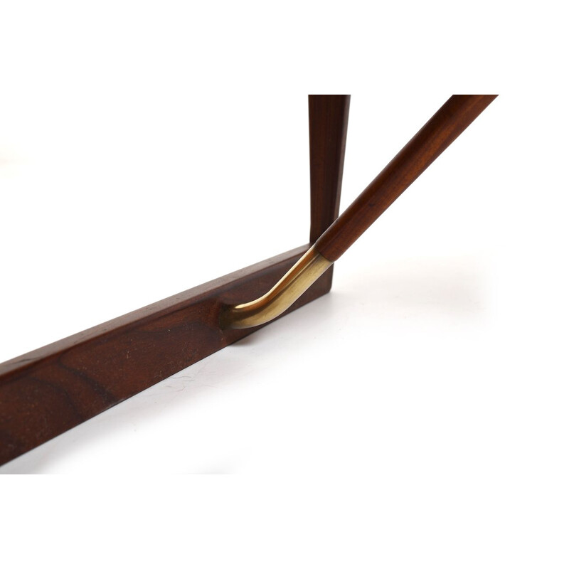 Fine Danish teak vintage boomerang desk by Peter Løvig Nielsen for Hedensted Møbelfabrik, Denmark 1950s