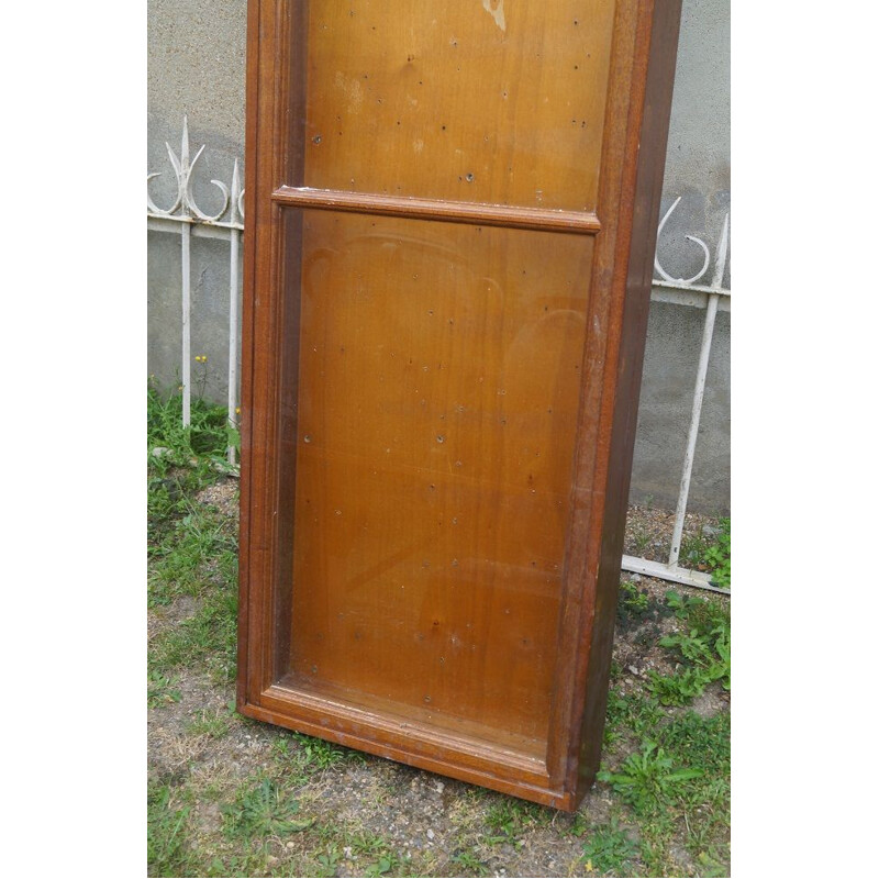 Large wood and glass vintage display cabinet, 1950