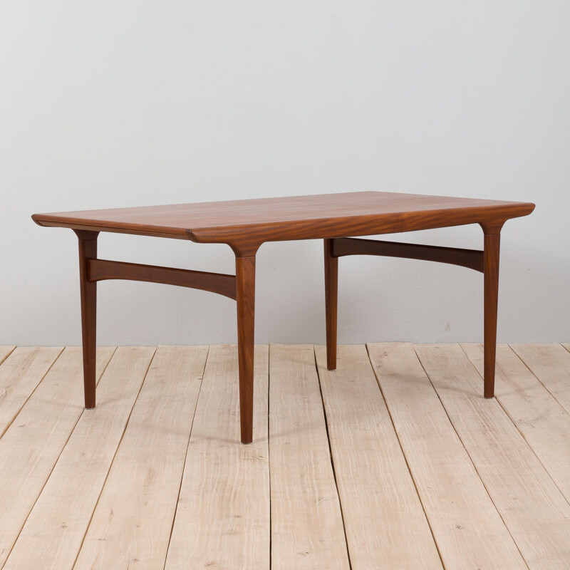 Teak vintage extendable dining table by Johannes Andersen for Uldum Møbelfabrik, Denmark 1960s