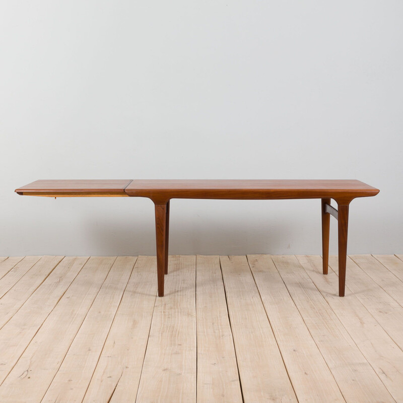 Teak vintage extendable dining table by Johannes Andersen for Uldum Møbelfabrik, Denmark 1960s