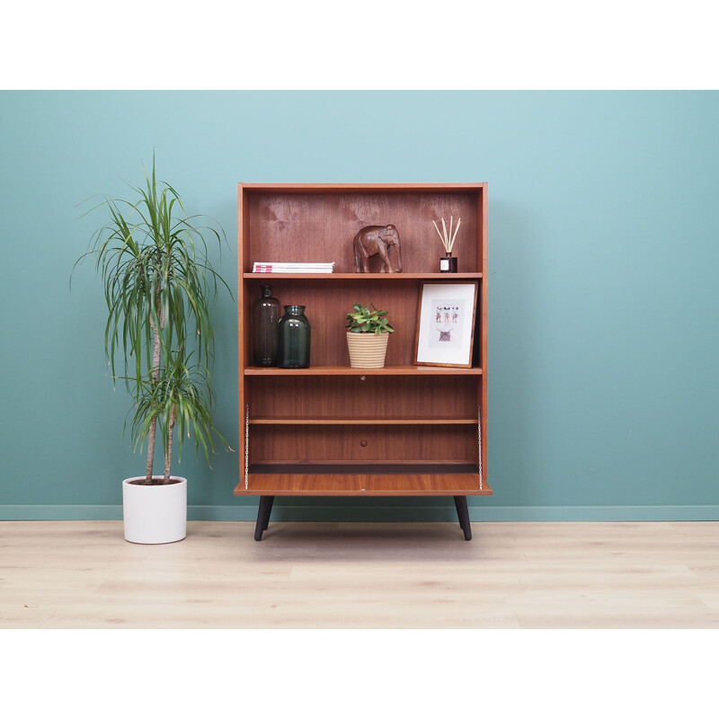 Vintage teak bookcase danish design, Denmark 1970s