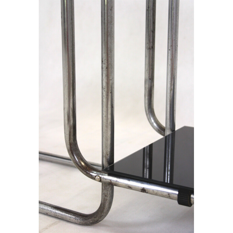 Vintage Bauhaus chromed tubular shelves, 1940s