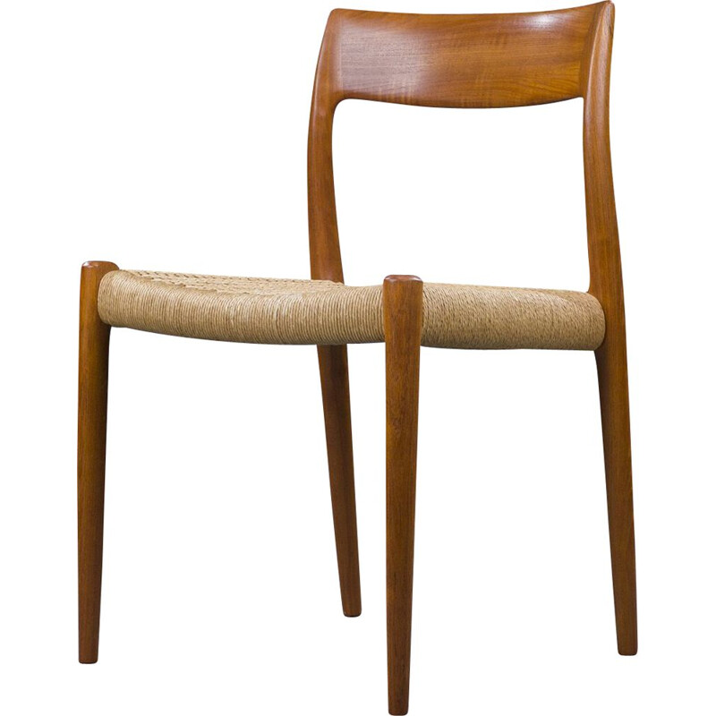 Vintage model 77 dining chair by Niels Otto Møller for JL Møllers, 1960s