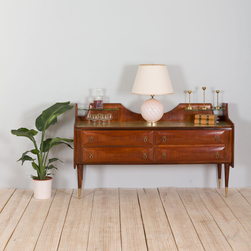 Credenza italiana d'epoca in noce di Paolo Buffa, 1950