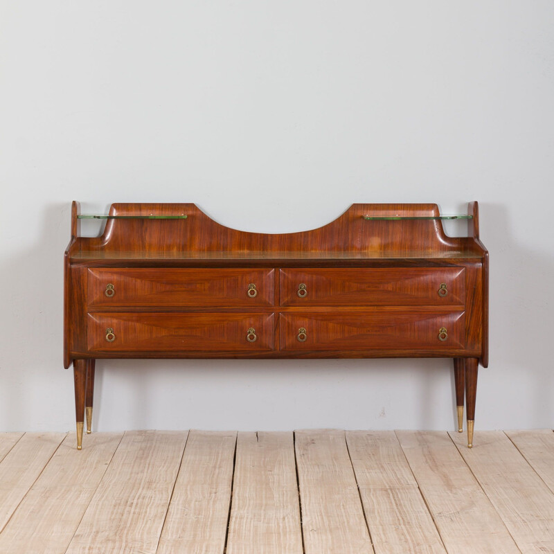 Credenza italiana d'epoca in noce di Paolo Buffa, 1950