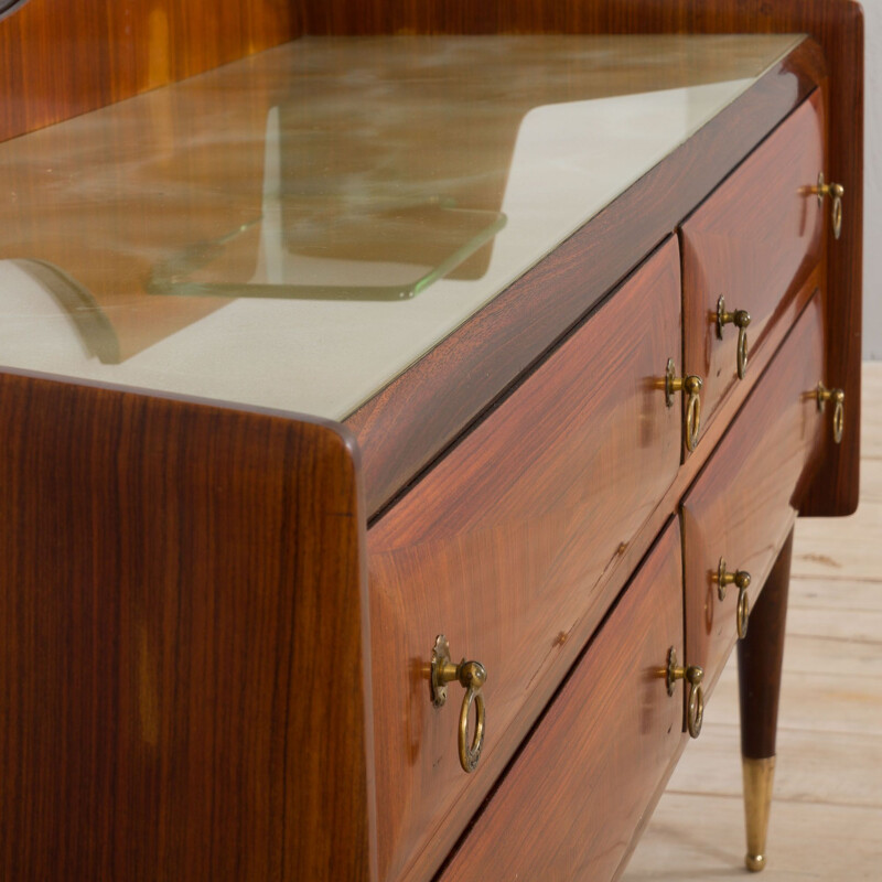 Credenza italiana d'epoca in noce di Paolo Buffa, 1950