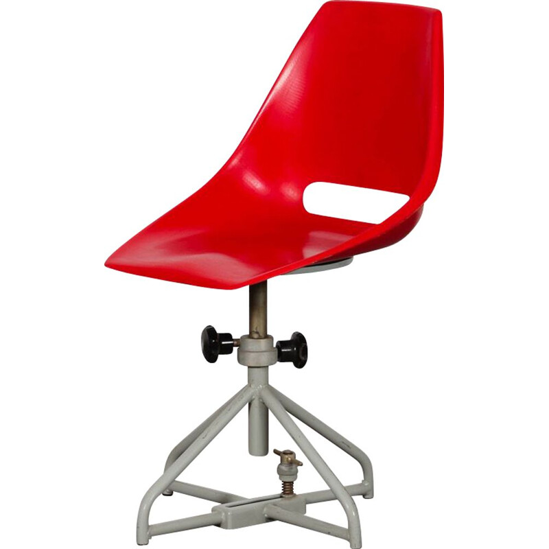 Mid century fiberglass chair by Miroslav Navratil for Vertex, 1960