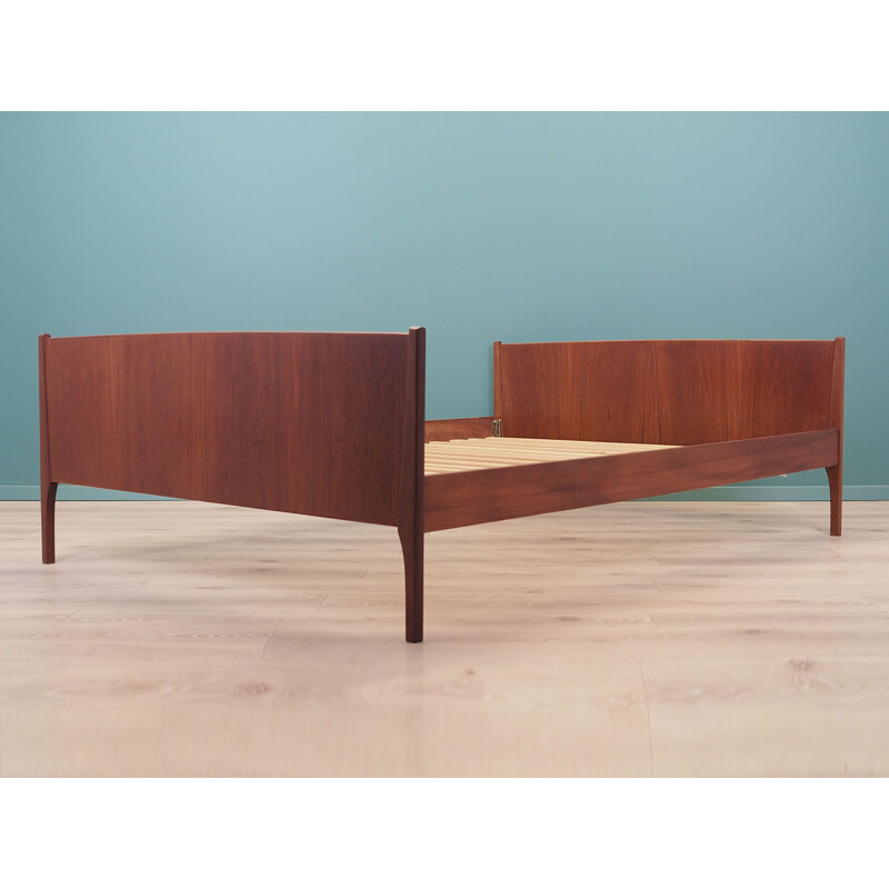 Mid-century Danish teak bed for Omann Jun, 1970s