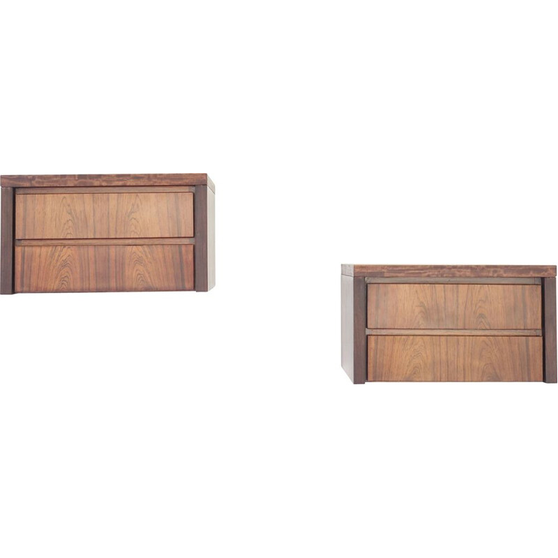 Set of two rosewood wall units danish design, Denmark 1960s