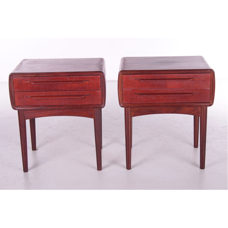 Pair of vintage night stands by Johannes Andersen for c.f.Silkeborg, Denmark 1960s