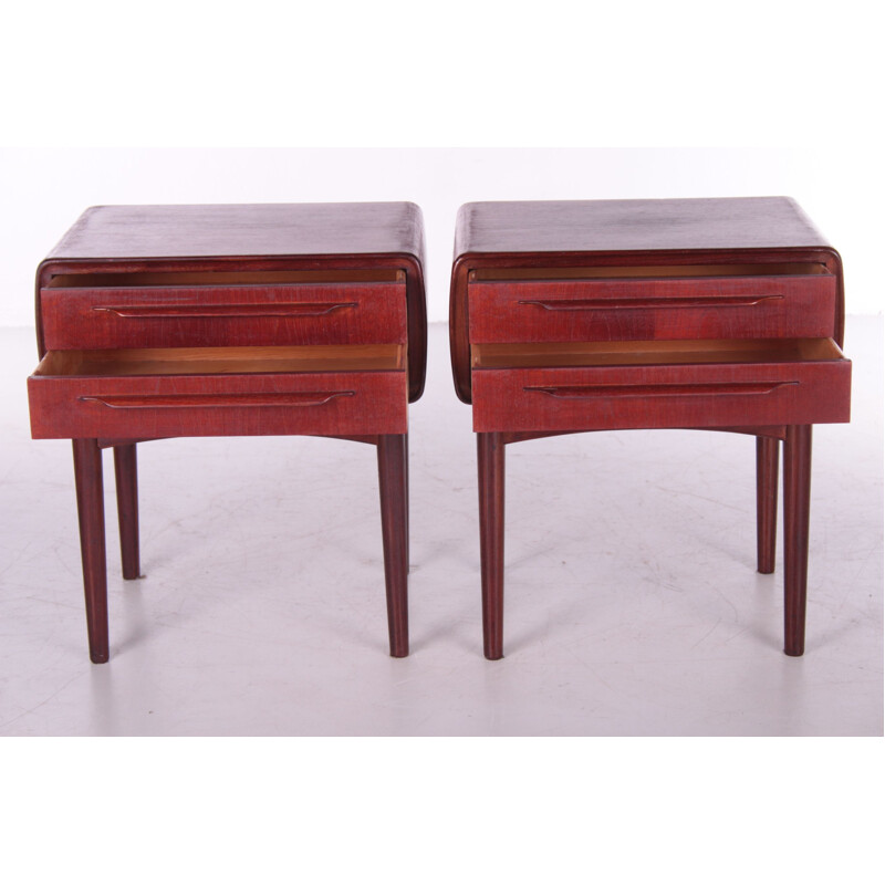 Pair of vintage night stands by Johannes Andersen for c.f.Silkeborg, Denmark 1960s