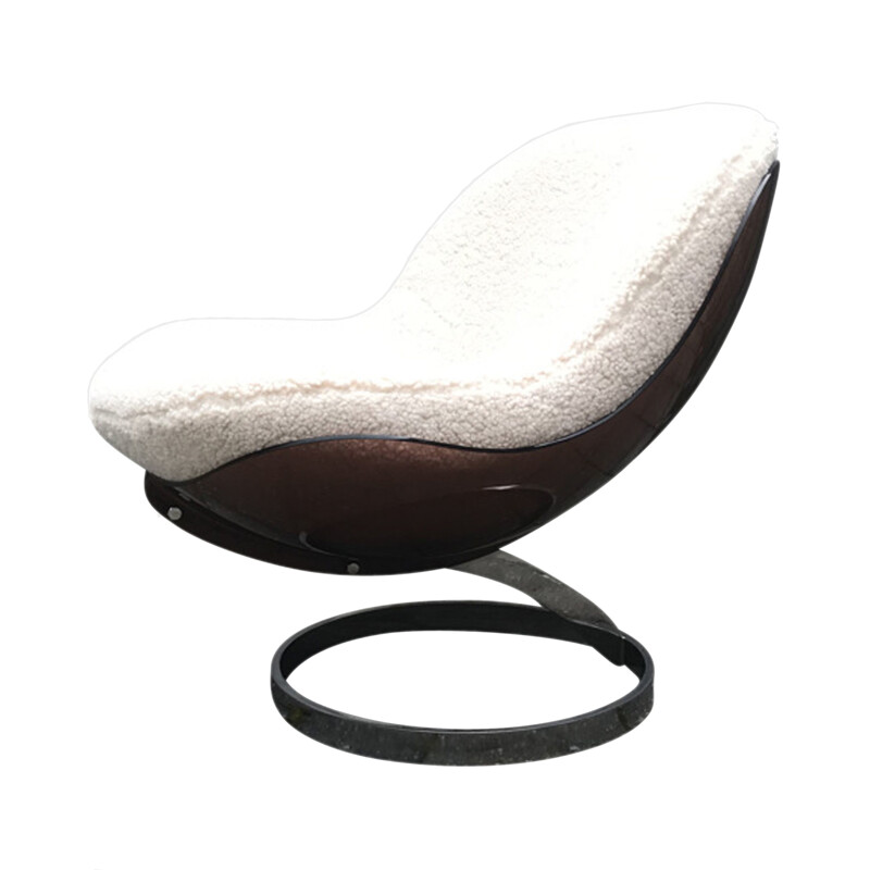 Mid century sphere armchair by Boris Tabacoff for Mobilier Modulaire Moderne, 1970s