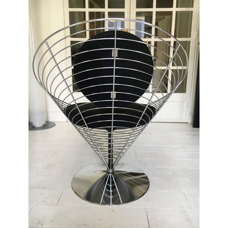Vintage "Wire Cone" armchair by Verner Panton for Fritz Hansen, 1990