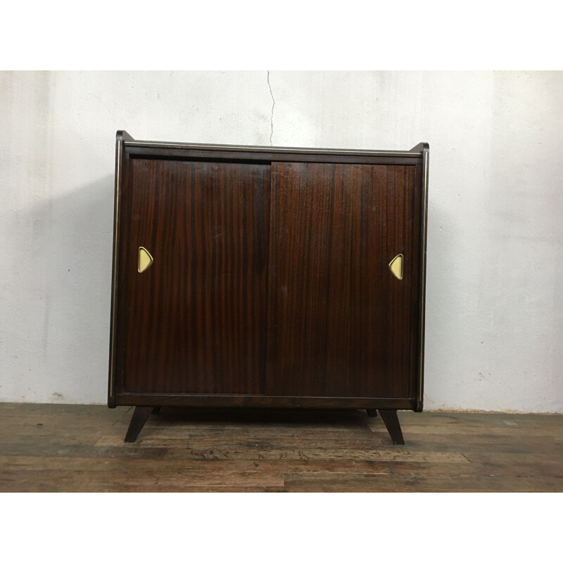 Vintage shoe cabinet with compass legs, 1950-1960