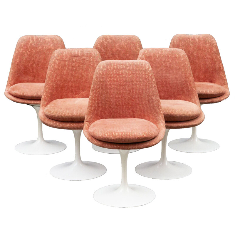 Set of 6 vintage Tulip chairs by Eero Saarinen for Knoll 1970s