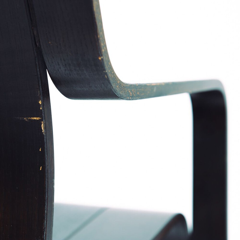 Pair of vintage brown black stackable armchairs by Gijs Bakker for Castelijn, 1961