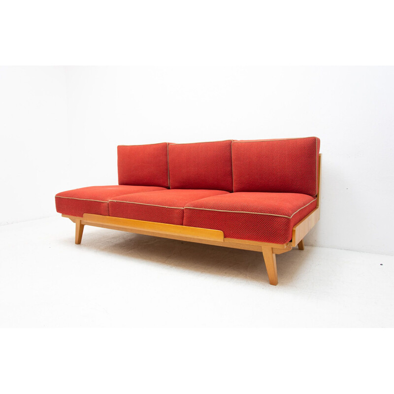 Mid century folding sofabed, Czechoslovakia 1960s