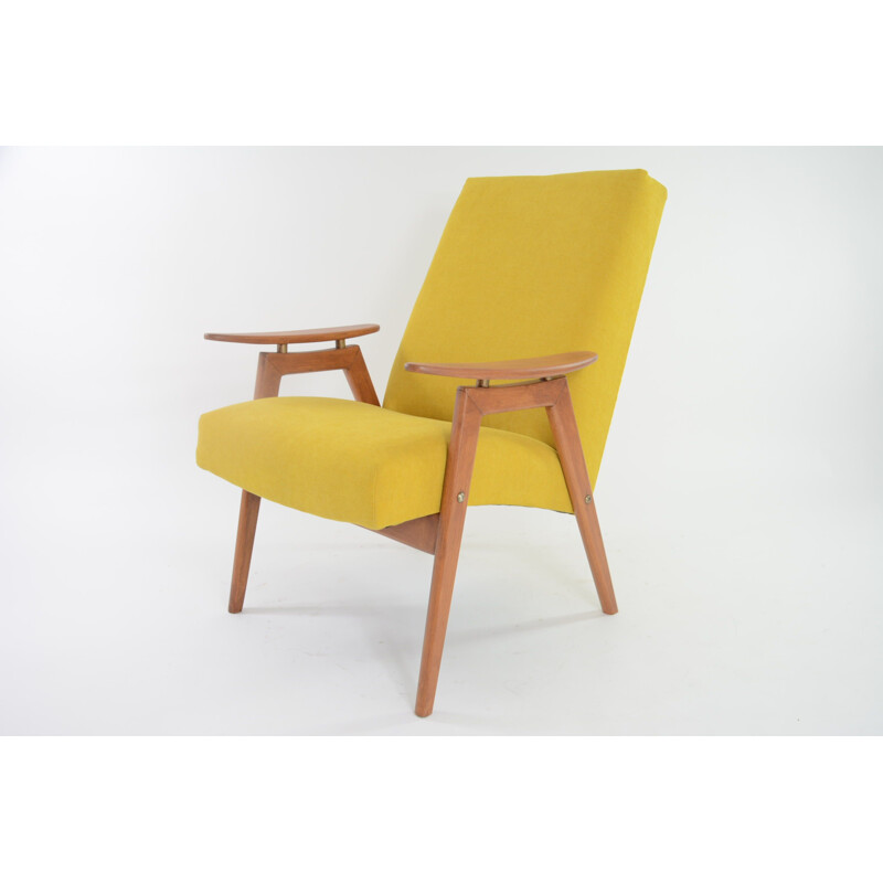 Gelber Vintage-Sessel von Jiroutek, 1960