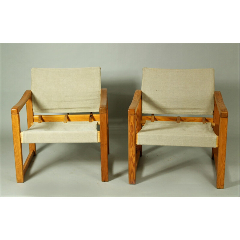 Pair of vintage model Diana armchairs by Karin Mobring for Ikea, Sweden 1970s