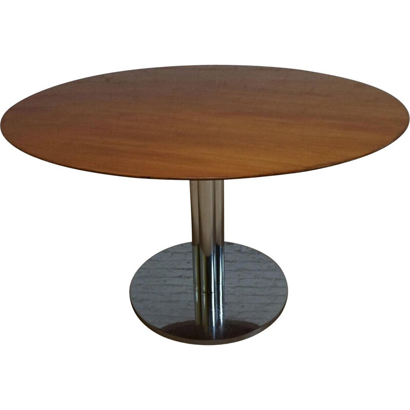 Moderne vintage ronde tafel van Florence voor Knoll International Kiga S.p.A, 1960
