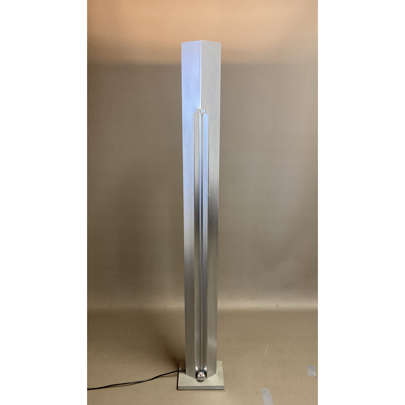 Kazuhide Takahama vintage totem floor lamp in stainless steel