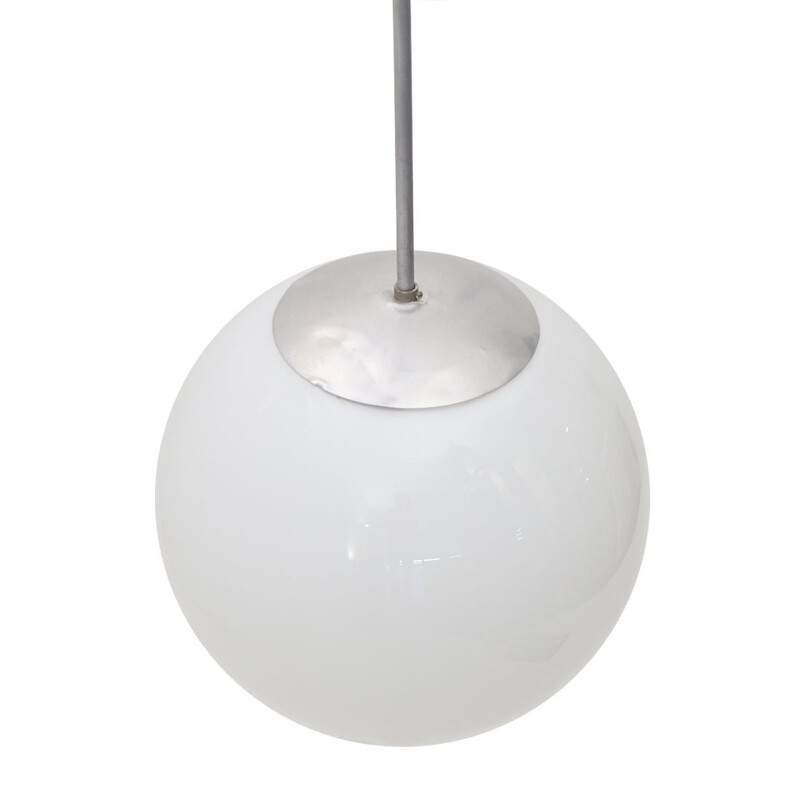 Mid century pendant lamp with spherical diffuser, 1930s