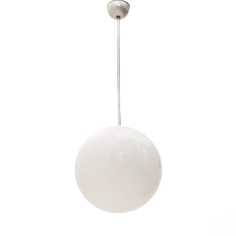 Mid century pendant lamp with spherical diffuser, 1930s