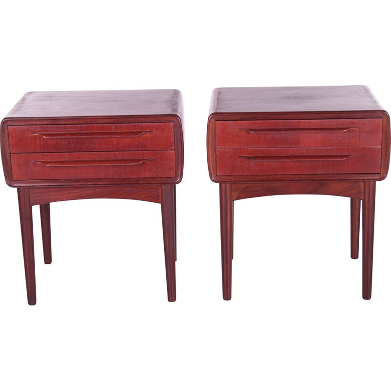 Pair of vintage night stands by Johannes Andersen for c.f.Silkeborg, Denmark 1960s