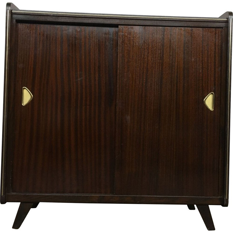 Vintage shoe cabinet with compass legs, 1950-1960