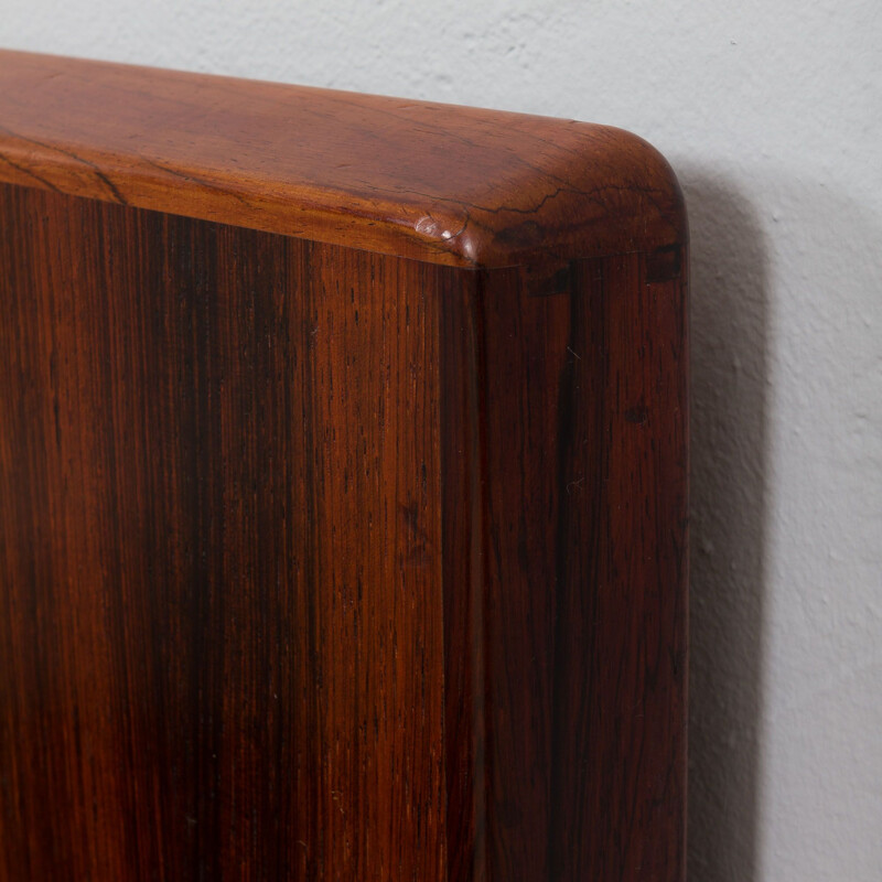 Mid century Danish rosewood bed with floating night stands, Denmark 1960s