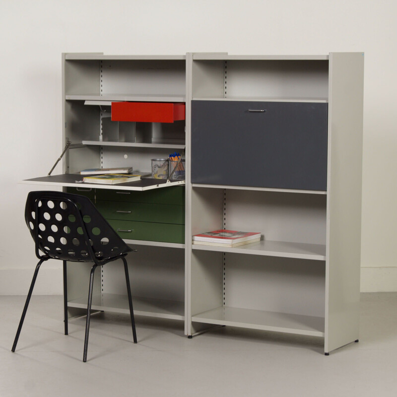Vintage 5600 shelf with secretary by Andre Cordemeyer for Gispen, 1950s